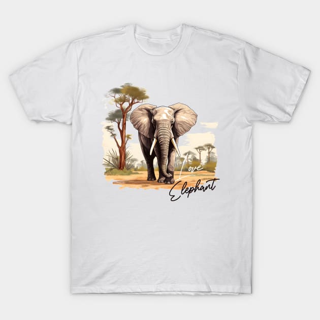 African Elephant T-Shirt by zooleisurelife